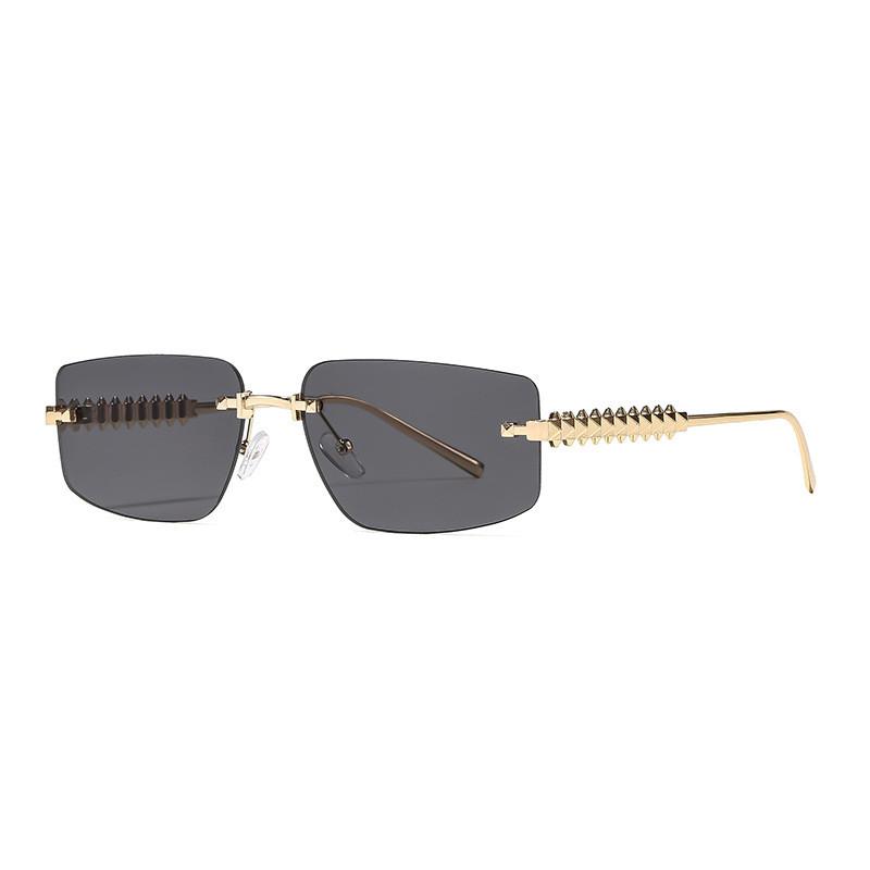 

New Fashion Polygon Sunglasses For Women With Uv400 Protection For Outdoor Activities Gold Gray