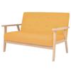 VidaXL Ensemble de canapé 2 pcs Tissu jaune