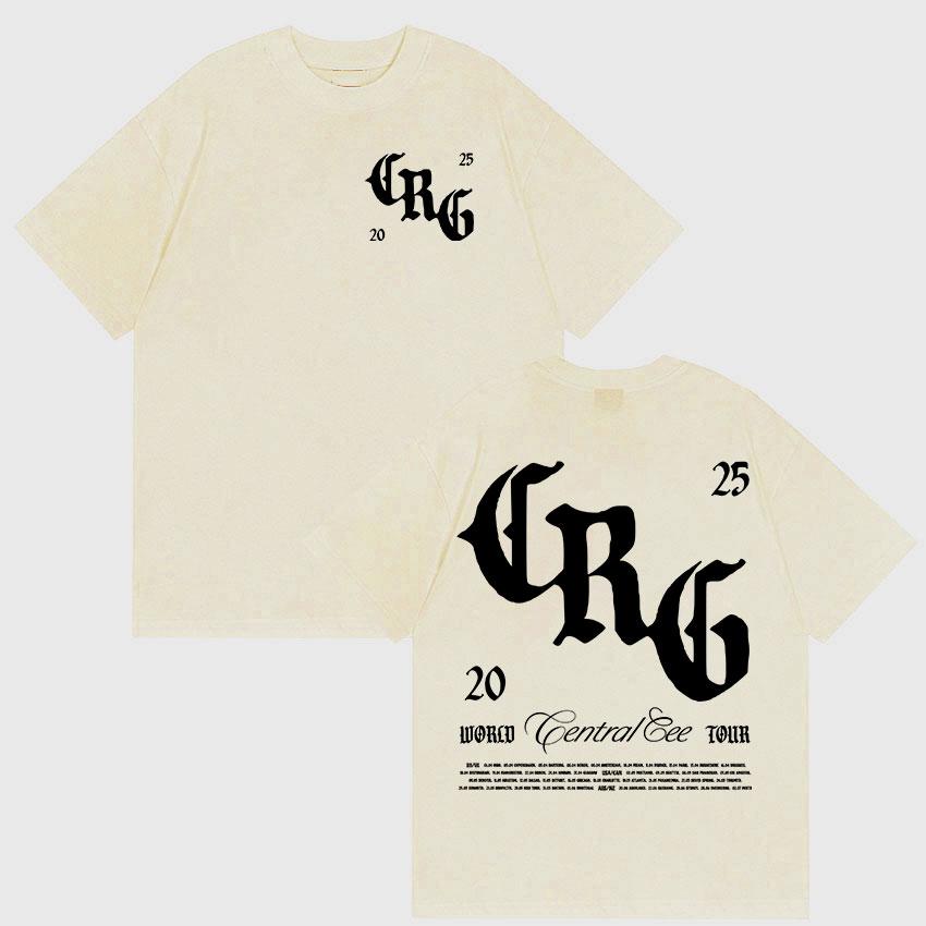 Rapper Central Cee CAN'T RUSH GREATNESS Tour Album 2025 Merch T Shirts Men Women High Quality Fashion Oversized Cotton T Shirt
