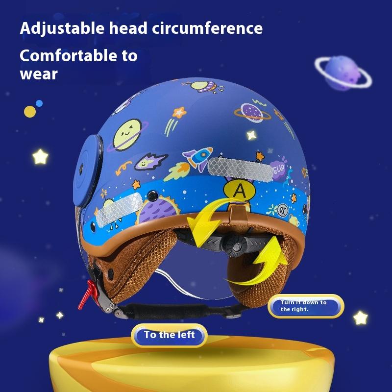 BYB New National Standard Class A 3C Certification Children's Four Seasons Baby Helmet Cartoon Electric Vehicle Helmet Motorcy