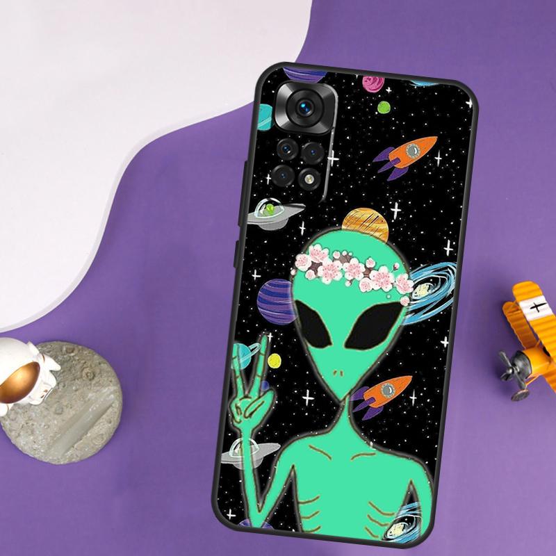 Alien UFO Case For Xiaomi Redmi Note 13 Pro 14 12 9 10 11 Pro 10S 11S 12S Redmi 13C 14C 10C 12C Cover