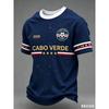 2026 Maglia Squadra di Calcio di Capo Verde Uomo Manica Corta T-shirt Stampata 3D Maglietta Sportiva Fantasia Completa Donna Maglietta Top Harajuku