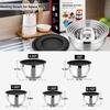 Rührschüssel-Set 5-teilig, Edelstahl Schüsseln zum Ineinanderstecken für Küche Backen, Servieren, Luftdichte Deckel, Schwerlast & Spülmaschinenfest