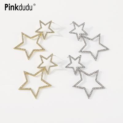 Модні багатошарові сережки-краплі з пентаграмою Особистість, креативний дизайн, блискучі сережки з цирконом для жінок, ювелірні вироби PD1171