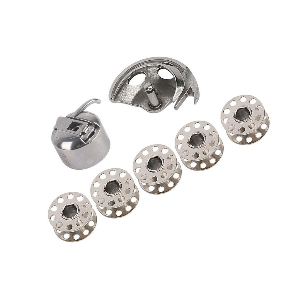 7pcs Iron Sewing Machine Bobbin Case Compatible Set Sewing Machine Hook  Old Style Machines