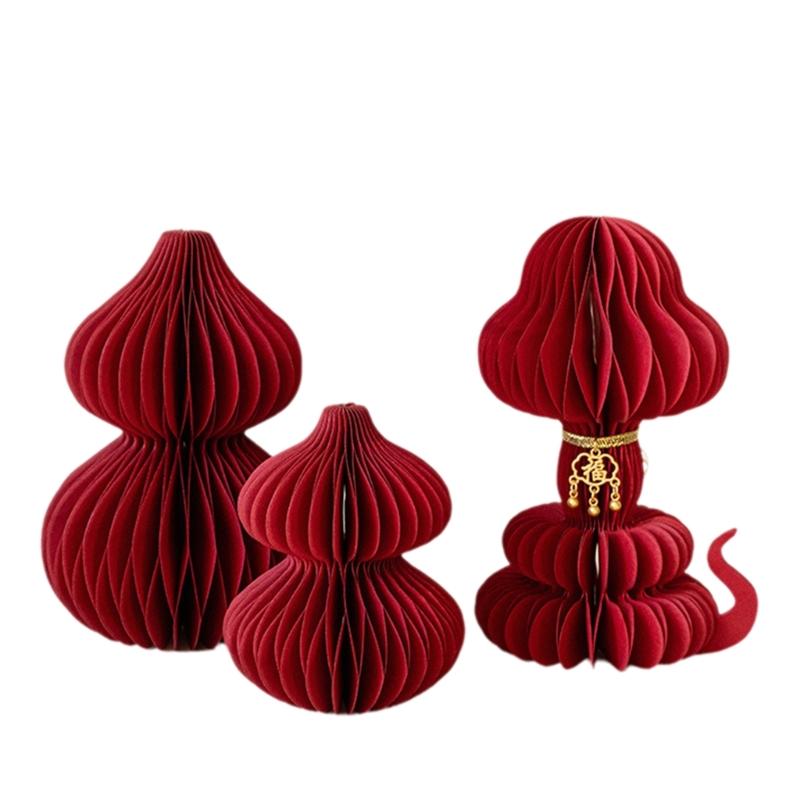 Unique Snake Year Theme Gourd Desktop Decoration Set For Enhancing New Year Atmosphere And Home Decors Taste