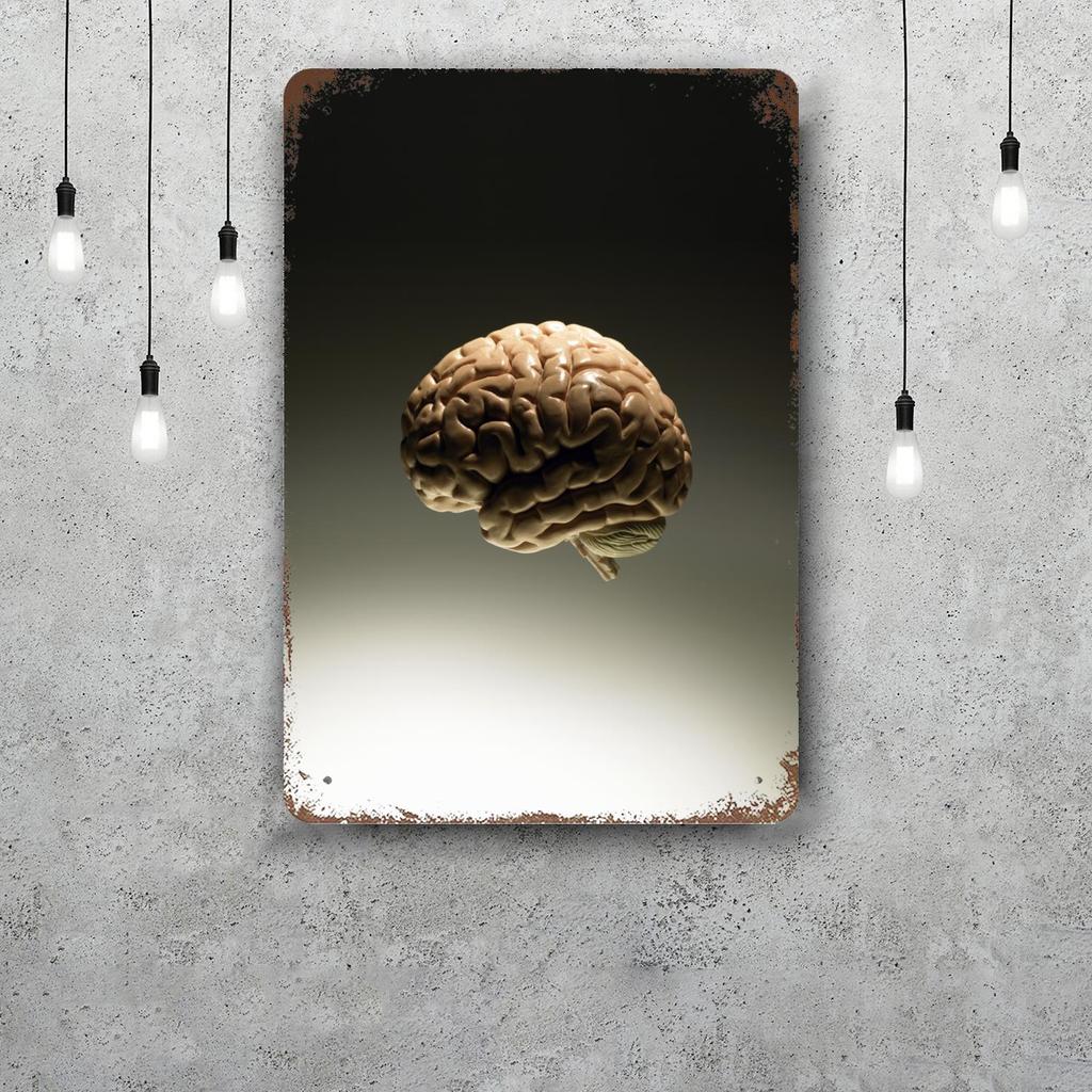 Brain Funny Bar Metal Sign Retro Plaque Vintage Sign Alcohol Drinker Pub Club Man Cave Kitchen Wall Decoration