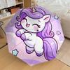 1PC Unicorn Cute Automatic Open/Close Umbrella with Windproof, 8-Rib Sturdy Canopy, Durable Ribs, Fashionable Design1291A