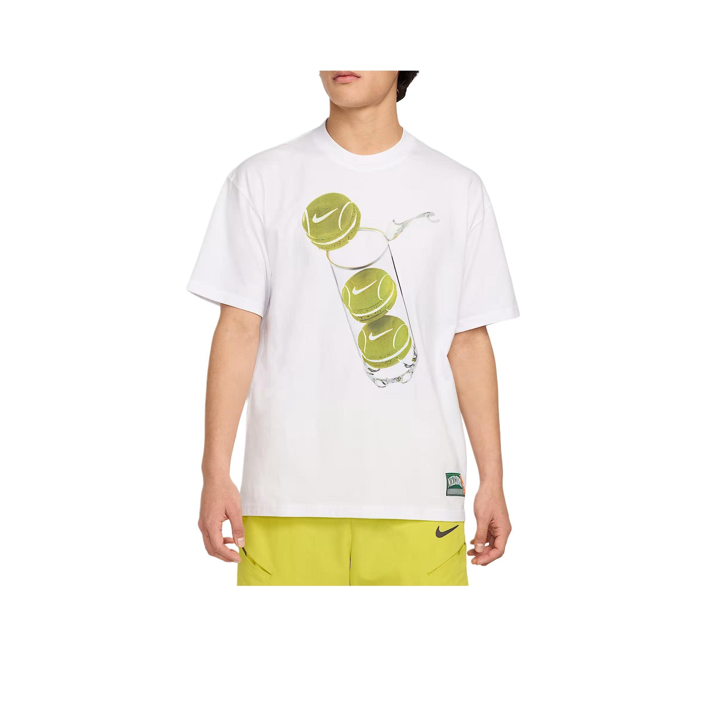 Nike Мужская футболка с логотипом, свободный крой, круглый вырез, топ, белая, HJ3468-100 XL