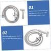 AngoilySink Side Sprayer, Stainless Steel Sink Spray Braces Kit, Sink Hose Faucet Hose Sprayer Replacement Handheld Sprayer Kit Kitchen Faucet