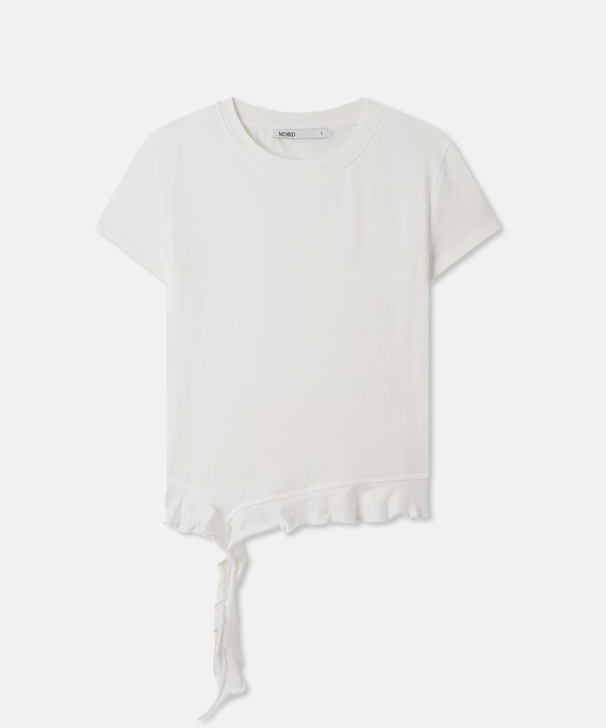 MIXXO Ruffle Short Sleeve T-Shirt_Miwhwg43Ts