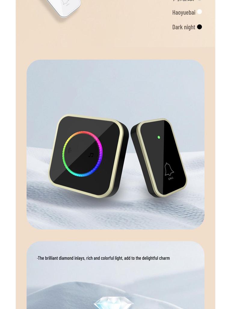 Smart Wireless Doorbell with Long-Range Remote and Flashing Light for Home and Elderly Use