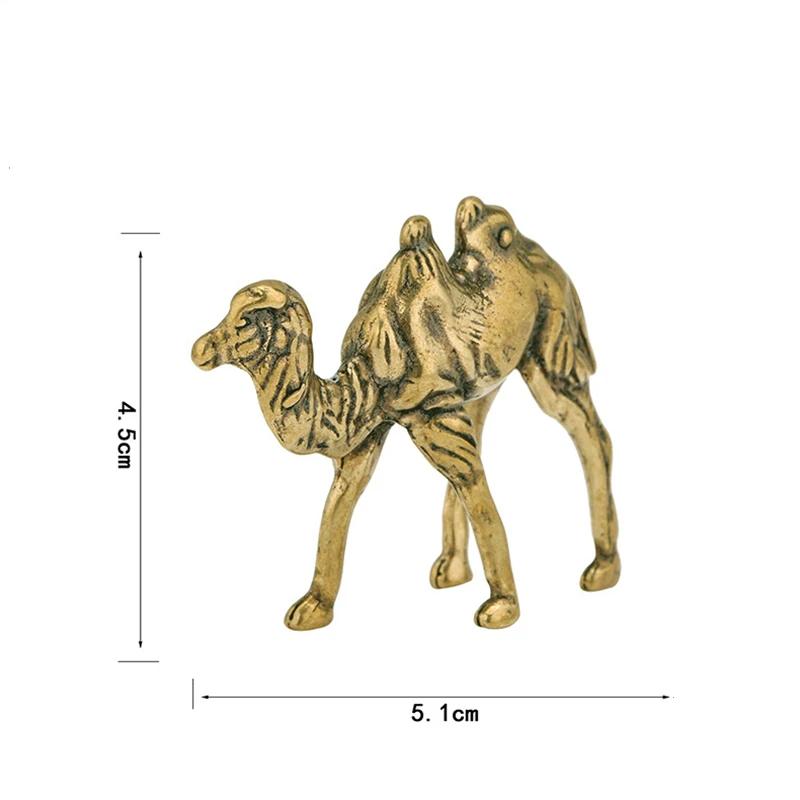 

Ретро латунные фигурки верблюдов Миниатюры Домашний декор Статуэтка животного Настольные украшения Подарки Декор для комнаты Скульптура Медная игрушка Подарки верблюд