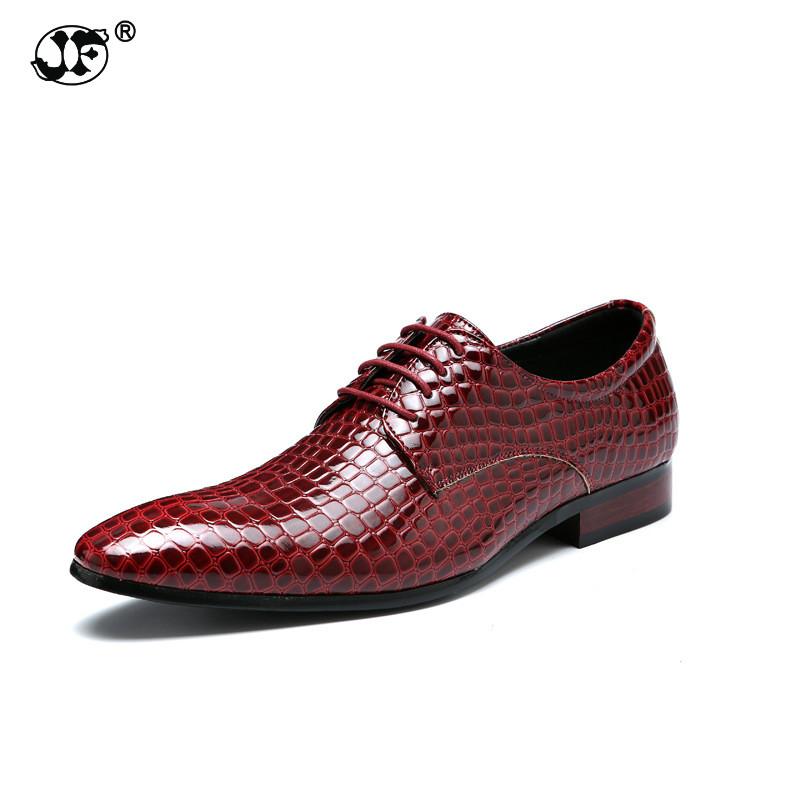 

Модные новые деловые мужские повседневные туфли ручной работы дышащие удобные джинсы брендовые мужские туфли кожаные плоские мужские оксфорды формальные туфли 6.5 красный