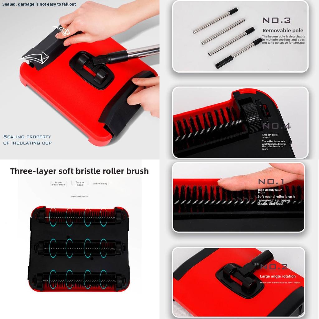 Housekeeping Broom Set With Pp Pet Bristles For Daily Home Cleaning Tasks