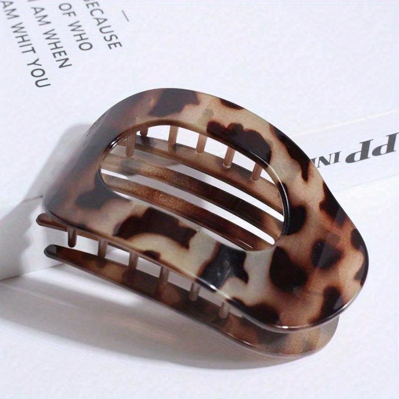 

Women Leopard Print Flat Clip Hair Accessories, Comfortable Arc Design, Suitable for Medium Thick Hair, Casual for Driving, Yoga, Banana Hair Clip A разноцветный