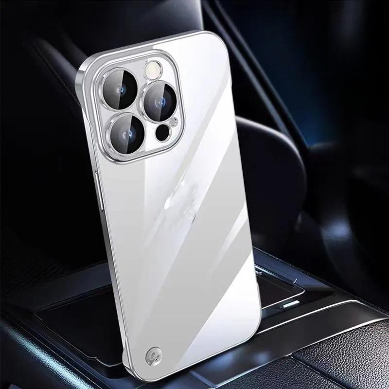 Ultra-thin Plating Frameless Case For VIVO V70/S50 Lens Film Protection Transparent PC Shockproof Cover For VIVO S50 Pro mini
