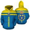 Sweden National Emblem Graphic Sweatshirts Swedish Flag 3D Printed Hoodies For Men Clothes Fashion Pullover Winter Tracksuit Top