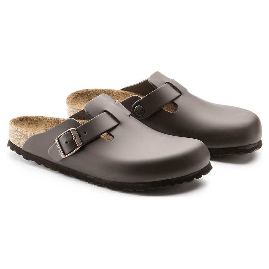 Birkenstock Boston Comfortable Versatile Anti-Rubbing Closed-Toe Slippers Unisex Slippers Gray 0060101