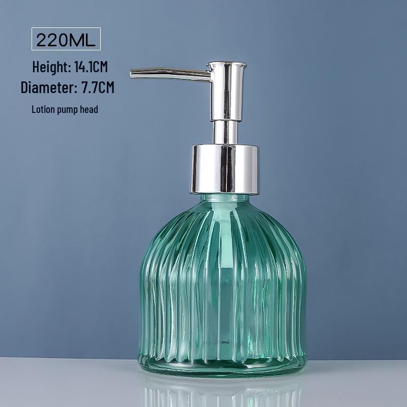 Stylish Glass Refill Bottle for Hand Sanitizer, Lotion, Shampoo, Shower Gel - Press-Type for Home Bathroom