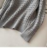 7703 Autumn/Winter New Fashion Cozy Cable Knit Sweater & Wide-Leg Pants Set