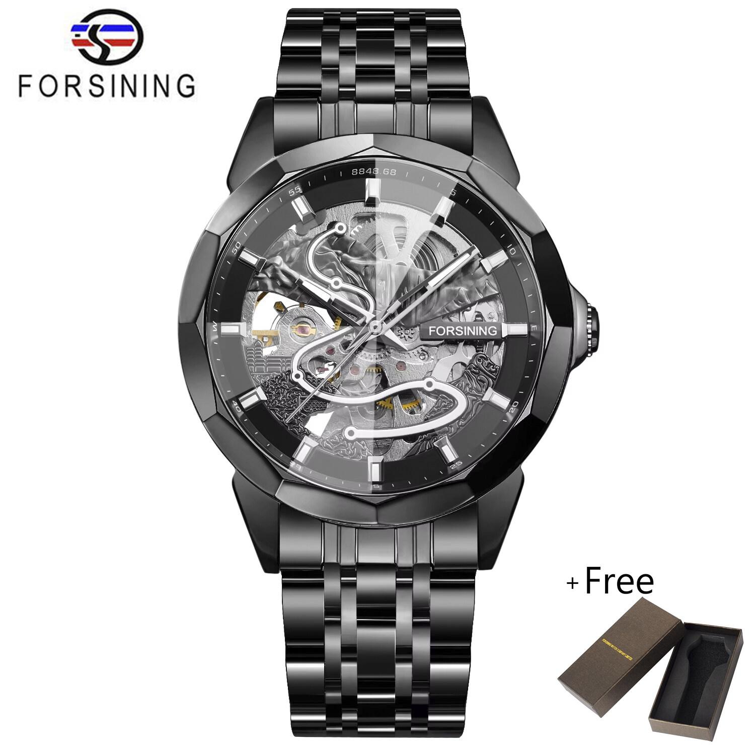 

Fashion Advanced Men s Automatic Mechanical Watch Night Light Steel Strip High Quality Men s Business Clock Gifts чорний