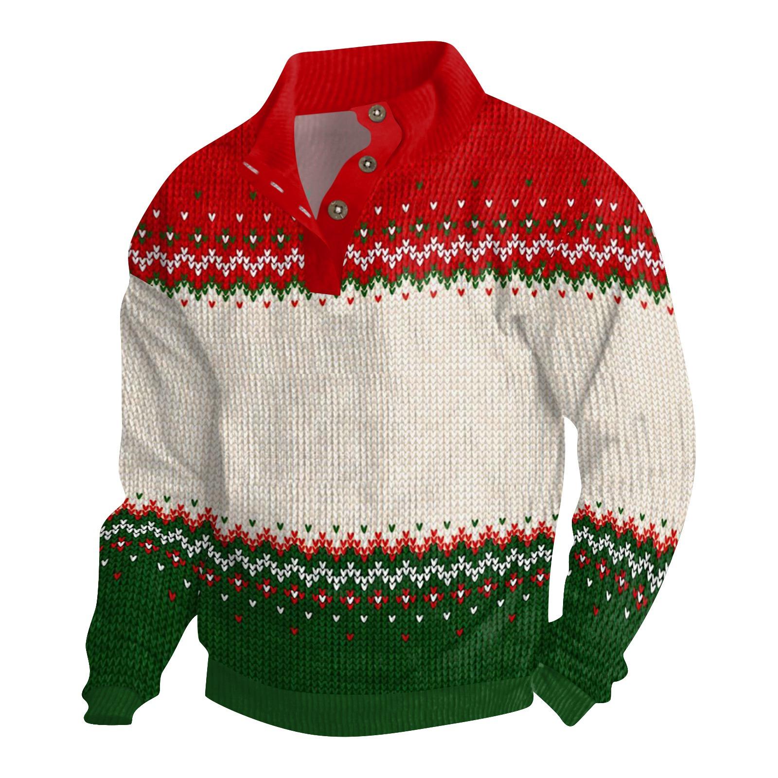 

Мужская рождественская хлопковая рубашка-пуловер с длинным рукавом для активного отдыха, винтажная вельветовая рубашка с воротником-стойкой и пуговицами, повседневная толстовка с рождественским принтом XL хаки