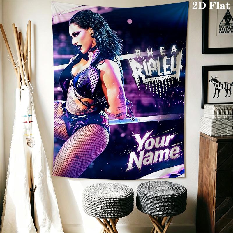 Name Custom Rhea Ripley Wall Tapestry Aesthetic Wall Hanging Printed Fabric Blanket Decorative Tapestries for Bedroom Living Room Home Decor