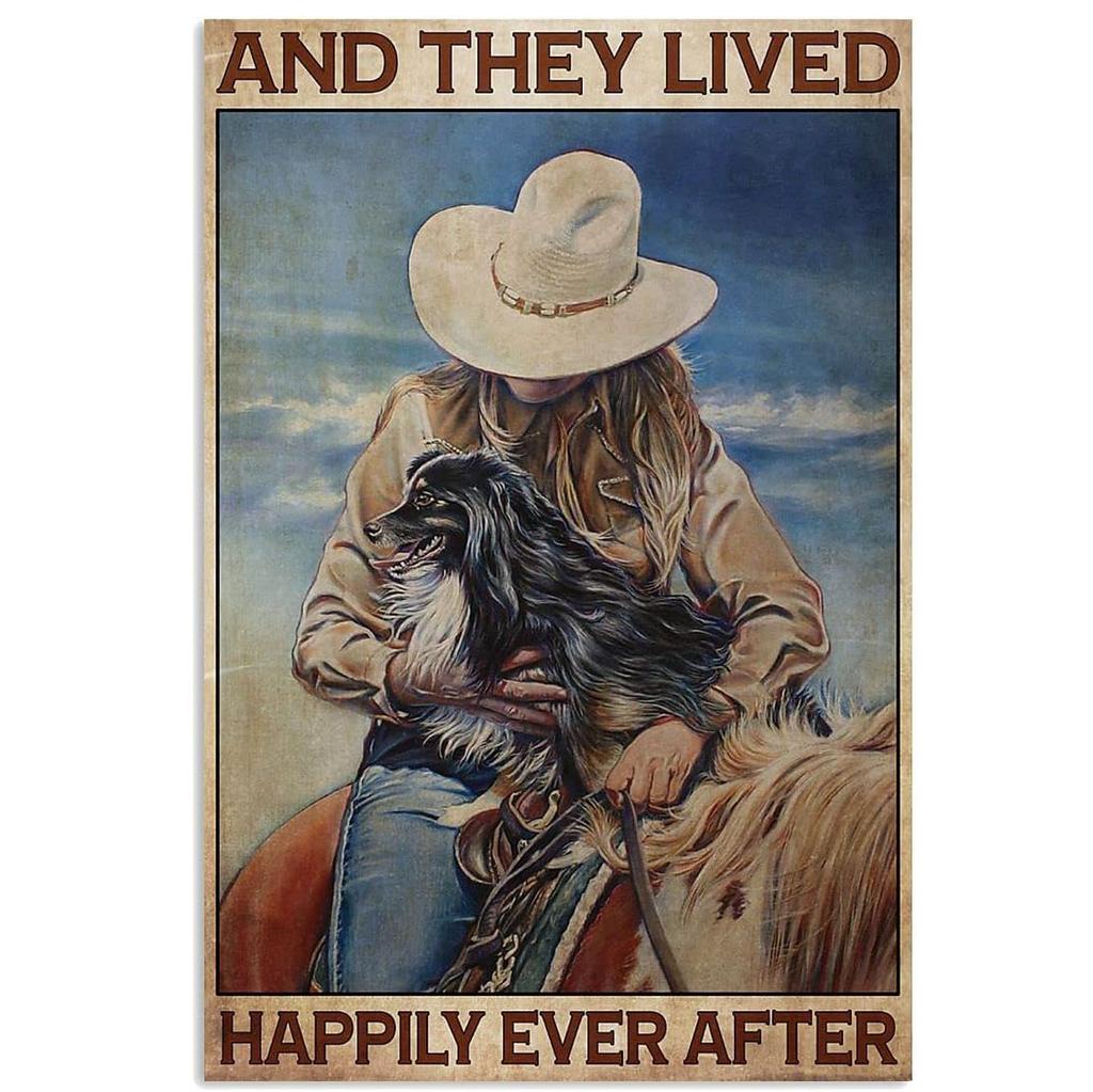Vintage Cowgirl Metallschild Retro Westlich Reiten Zitat Blechschild für Heimbar Bauernhaus Dekoration Das Leben ist Hart Spirituell Wi