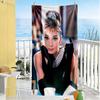 Asciugamano da Spiaggia Audrey Hepburn Super Morbido Microfibra Tessuto Asciugatura Rapida Comodo Leggero Adatto per Nuoto, Palestra, Campeggio, Yoga Vacanza