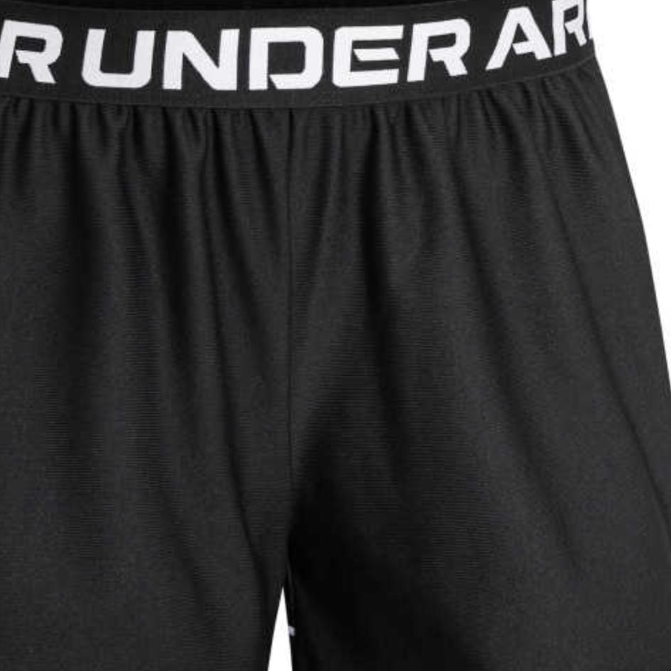 Under Armour Solid Color Training Shorts With Letter Print Women Shorts Black 1366938-002