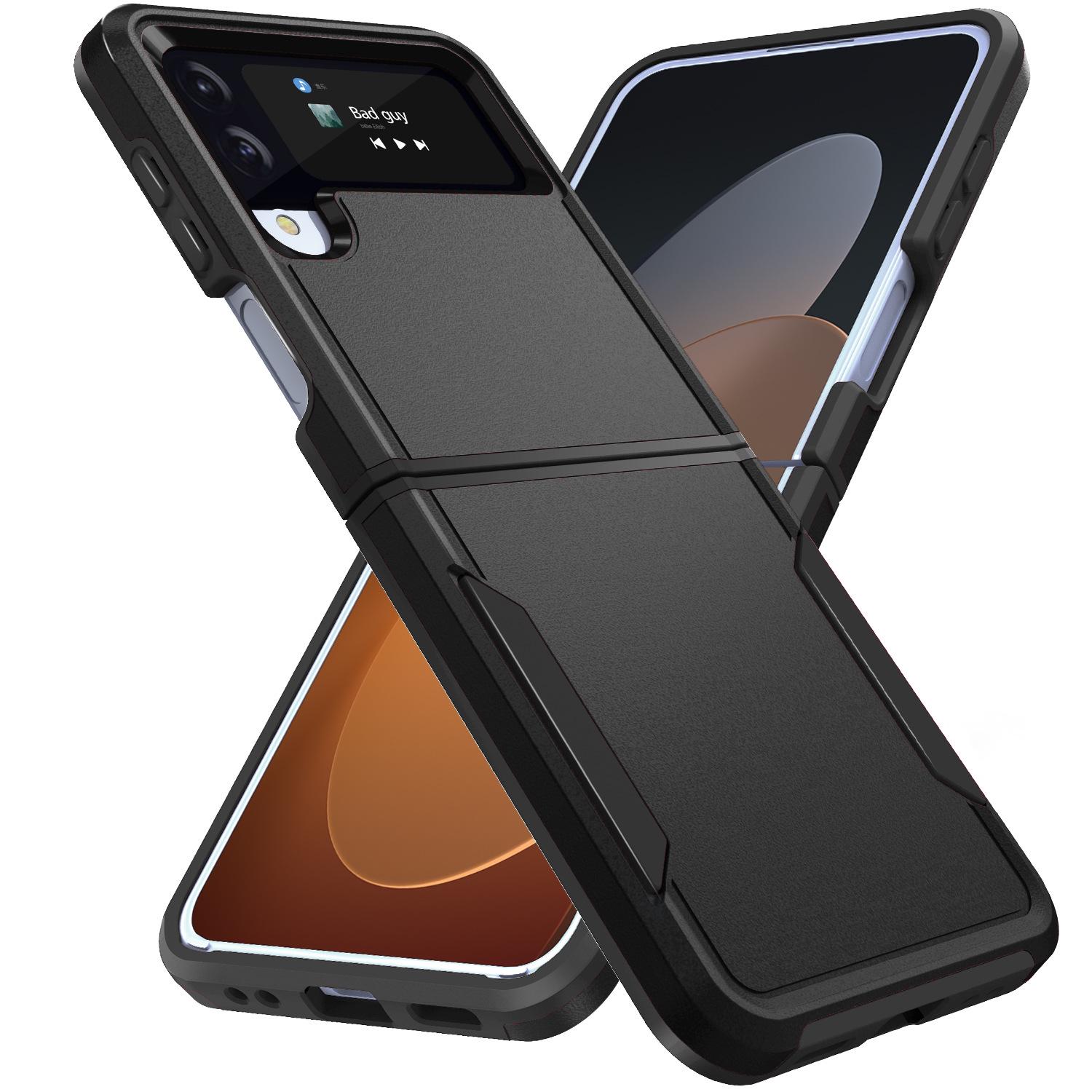 

Чехол-пионер для Samsung Z Flip 6/5: Защитная складная обложка Flip 6 чёрный