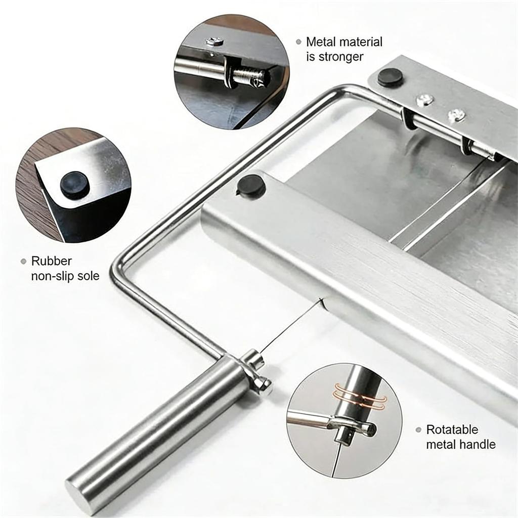 Stainless Steel Soap Cutter With Scale,Adjustable Soap Making Tools For Making Candles Trimming Cheese DIY Cutting Making Tool