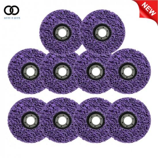 10 Pack 4-1/2" × 7/8" Strip Discs Stripping Wheel for Remove Scaling Purple New
