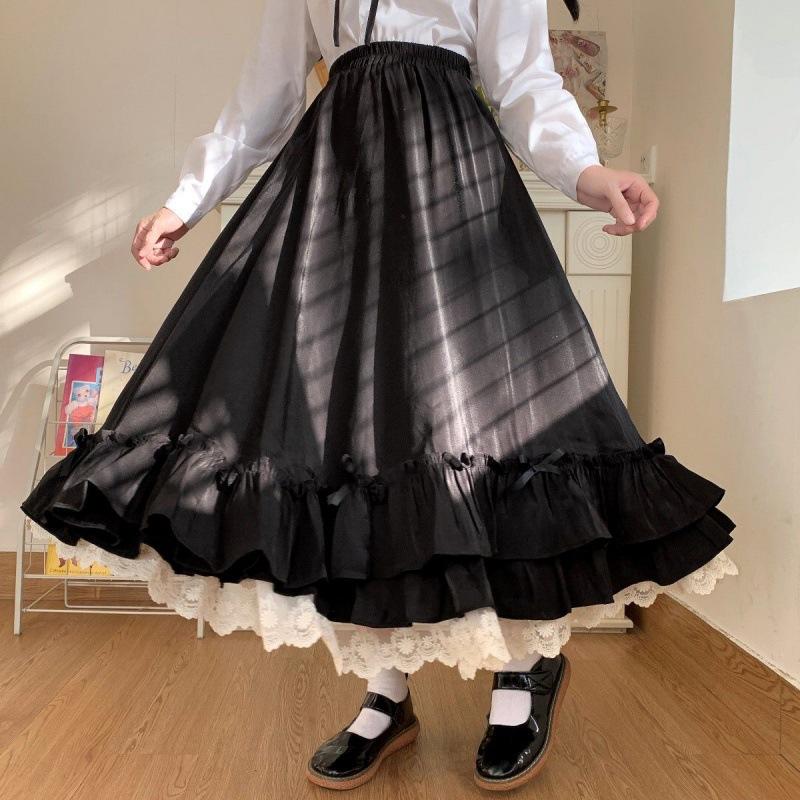 Brown Ruffled High Waisted Long Victorian Skirt Steampunk Skirts Womens Party Wear Gothic Vintage Clothes Medieval Costume Sexy