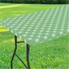 Homaxy Rectangle Vinyl Table Cloth Elastic Fitted Tablecloth With Flannel Backing Waterproof Plastic Table Cover Camp Tablecloth