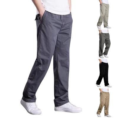 Men's Solid Color Casual Fashion Overalls Men's Outdoor Straight Overalls
