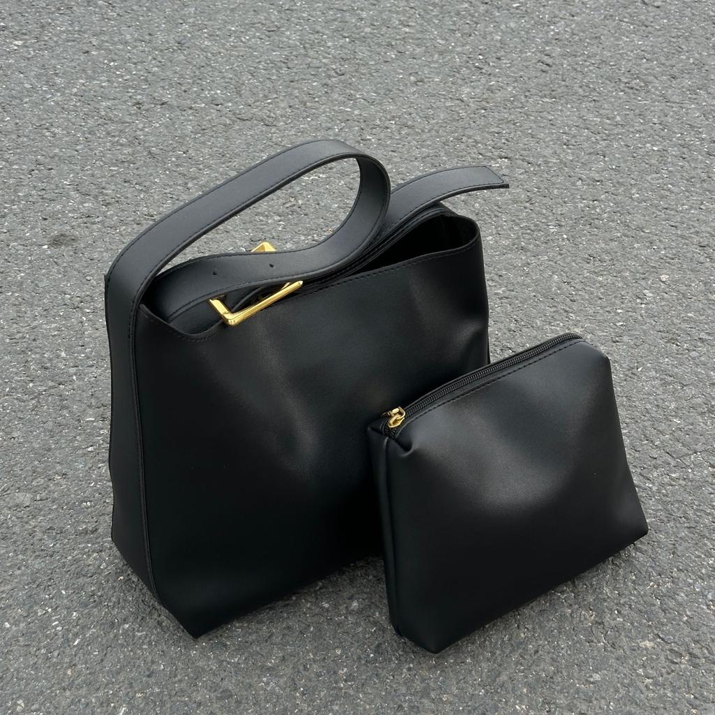 Retro Versatile Large-capacity Mother and Child Bag Lazy Bucket Bag Simple Soft Collapsed Shoulder Messenger Bag Fashionable Tote Bag