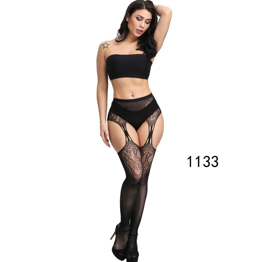 Jacquard suspender fishnet stockings sexy pantyhose sex stockings summer anti-stripping fishnet stockings temptation