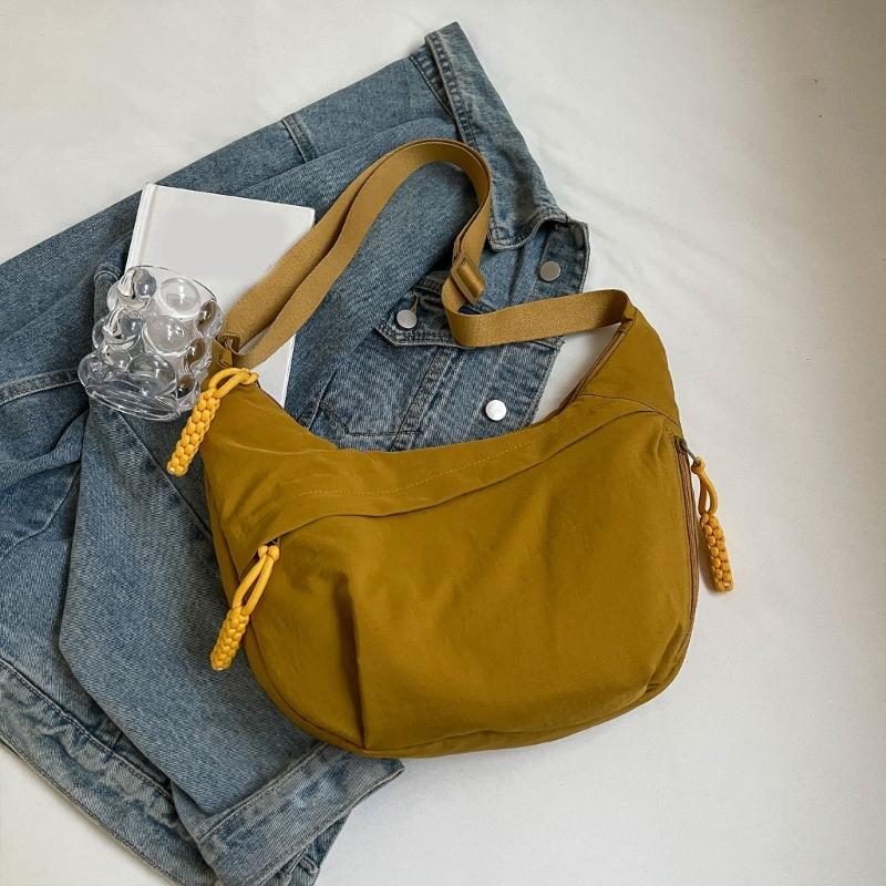 2024 NEW Dumpling Bags Nylon Bag for Girl Student Solid Color Fashion Shoulder Bags Crossbody Bag