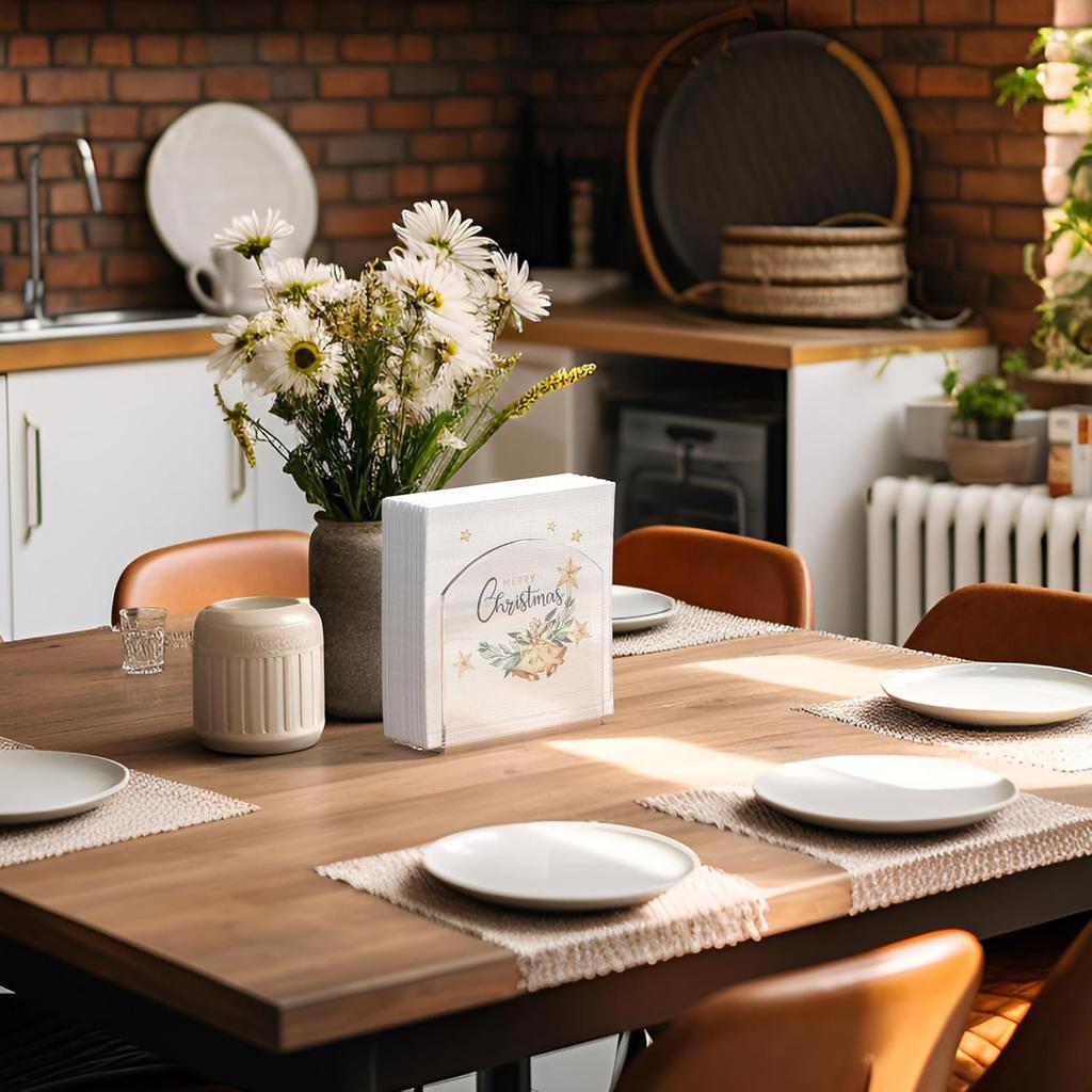 2/4PCS Acrylic Napkin Holder Stand Tissue Box Dispenser Paper Towel Storage Rack Kitchen Restaurant Modern Design Vertical Holde