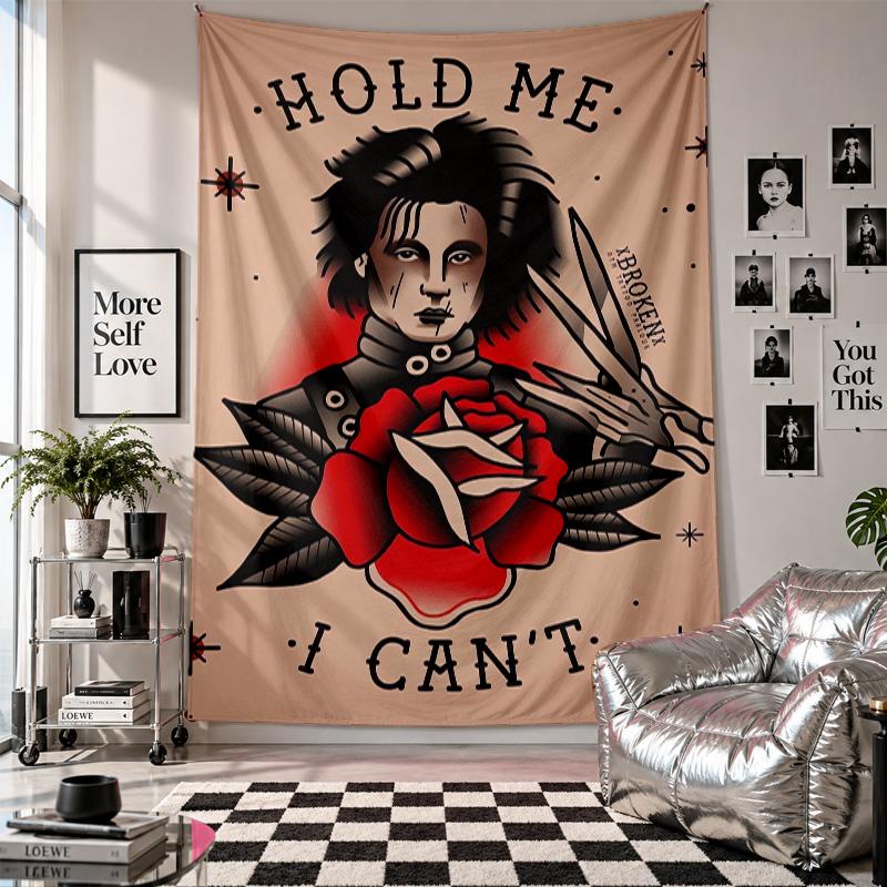 Wall TapestryEdward Scissorhands Art Hanging Cloth Decorative Background Cover for Room Decoration
