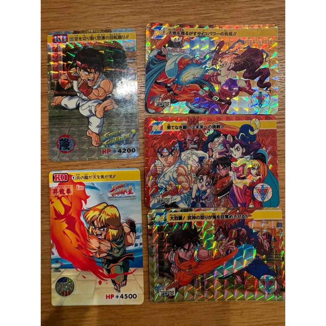 Used Street Fighter Carddass 5-piece set