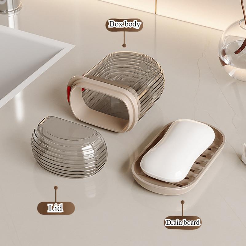 1/2PCS Portable Soapdish Sealed Storage Box Waterproof and Leak-proof Soap Storage Rack for TravelingCamping and Business Trip.