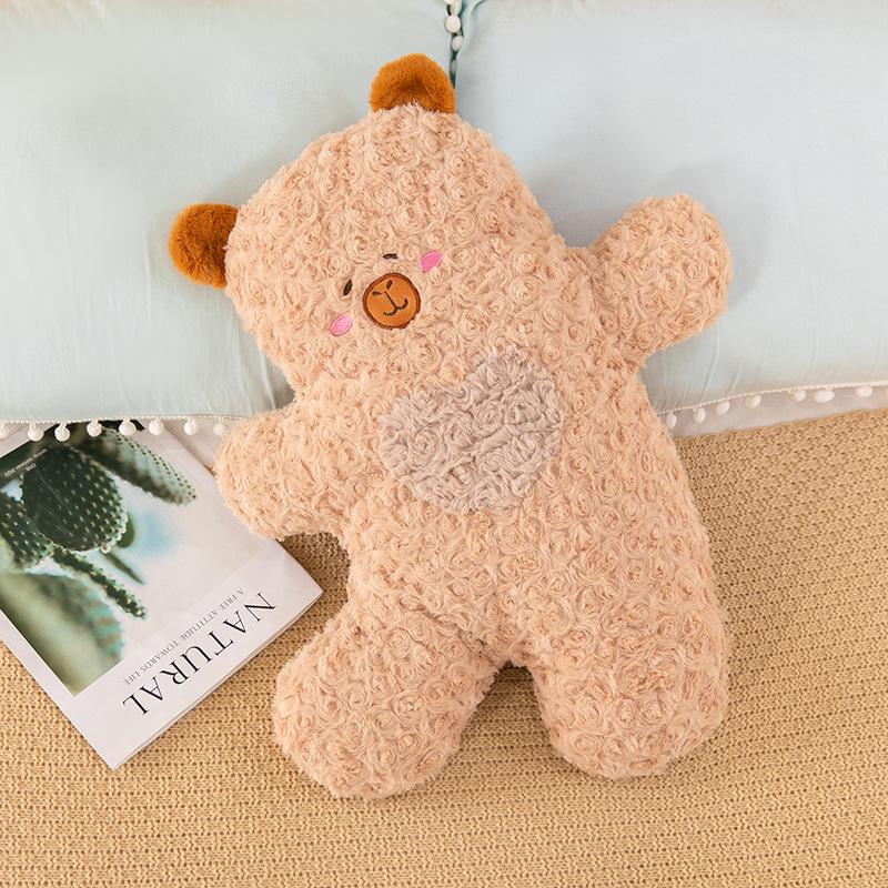 

New Capybara Pillow Girl Sleeping Doll on The Bed Cute Plush Doll Lunch Break Cushion 50 cm (0.42 kg)