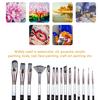 15pcs set Artist Paint Brushes Set with Scraper Sponge Ball Carrying Case Professional Drawing Paintbrush Nylon Hair