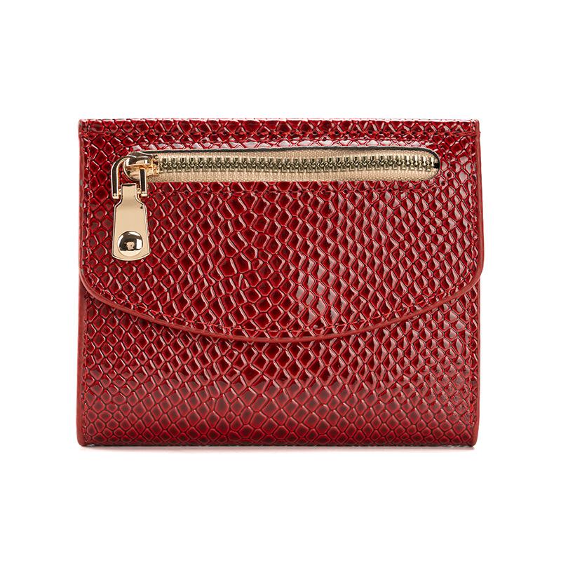 Fashionable Wallet Small Crocodile-patterned Bag Large Denomination Multiple Slots Coin Purse