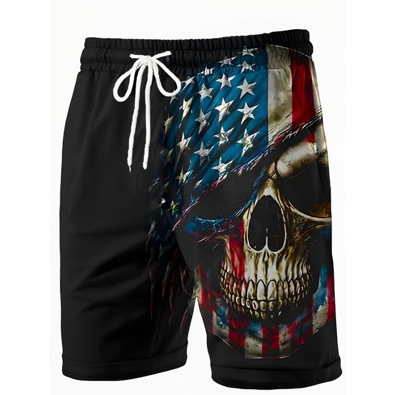 Men s Graphic Print Sports Shorts Beach Shorts M