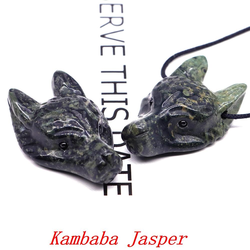 Testa di Lupo in Pietra Naturale da 1,5" Cristallo Curativo Reiki Animale Scolpito a Mano Statuetta Decorazione in Pietra Preziosa Fai da Te Accessori per Gioielli Regali