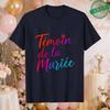 French Women Future Bride Team T-Shirts Colorful Heart Print Short Sleeve Tees for Bachelorette EVJF Party Bridal Wedding Squad